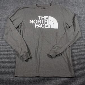 The North Face Half Dome Logo Long-Sleeve Tee Men’s Small Gray